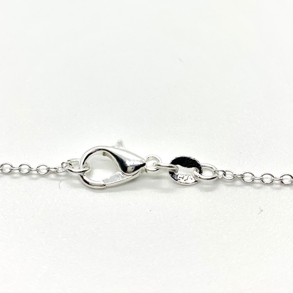 925 Clear White Mermaid Scale Pendant Necklace - Picture 4 of 4